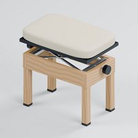 Adjustable Padded Piano Bench with Scissor Mechanism