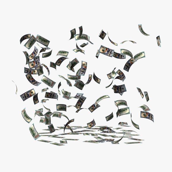 3D Falling Dollar Bills