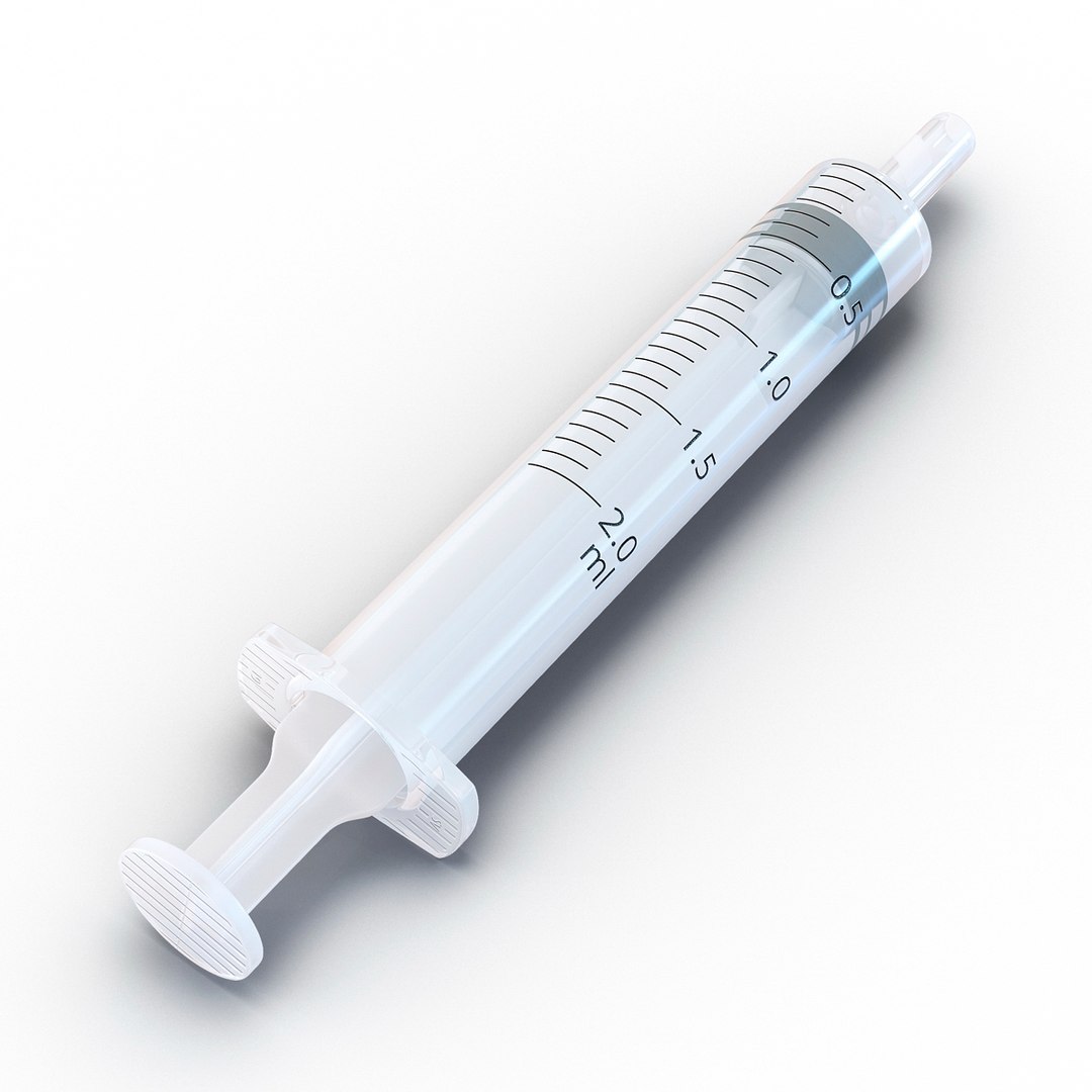 Disposable Syringe 2ml 3D model preview