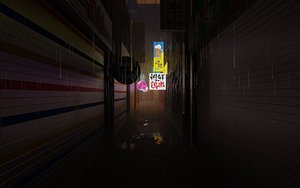 3D korean night alley
