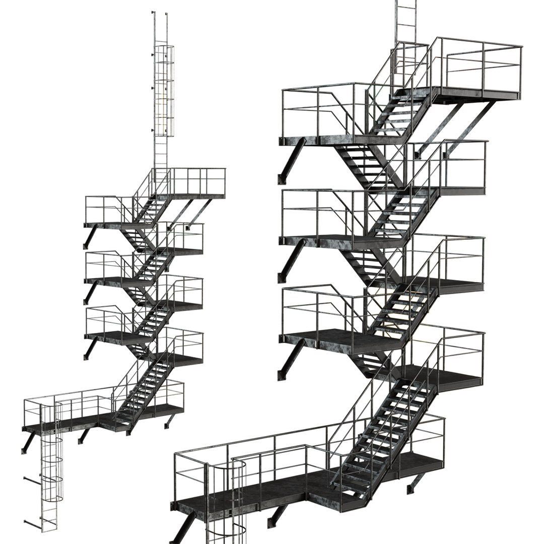 Escape Stairs 3D Model - TurboSquid 1664862
