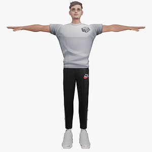 Young Man For virtual reality or video games 2 2 3D model