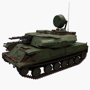 zsu-23-4 shilka anti aircraft 3D model