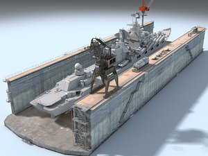 dry dock 3D model