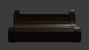 rusted bench 3D model