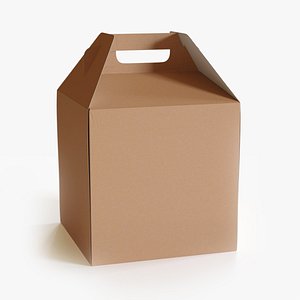3D W Packaging Tall Cake Box Kraft No Window