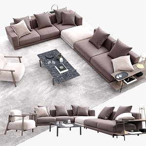 Nevyll sofa and Nathy chair - Ditre Italia set
