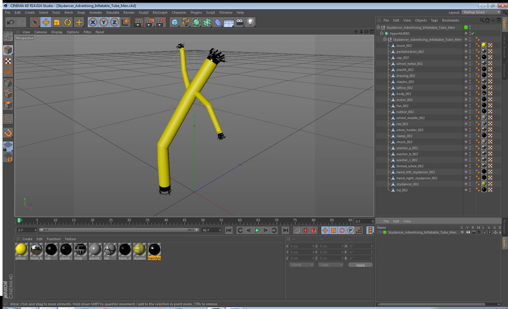 Skydancer Advertising Inflatable Tube 3D Model - TurboSquid 1413063