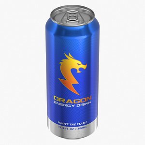 Energy Drink Can 500ml 3D model