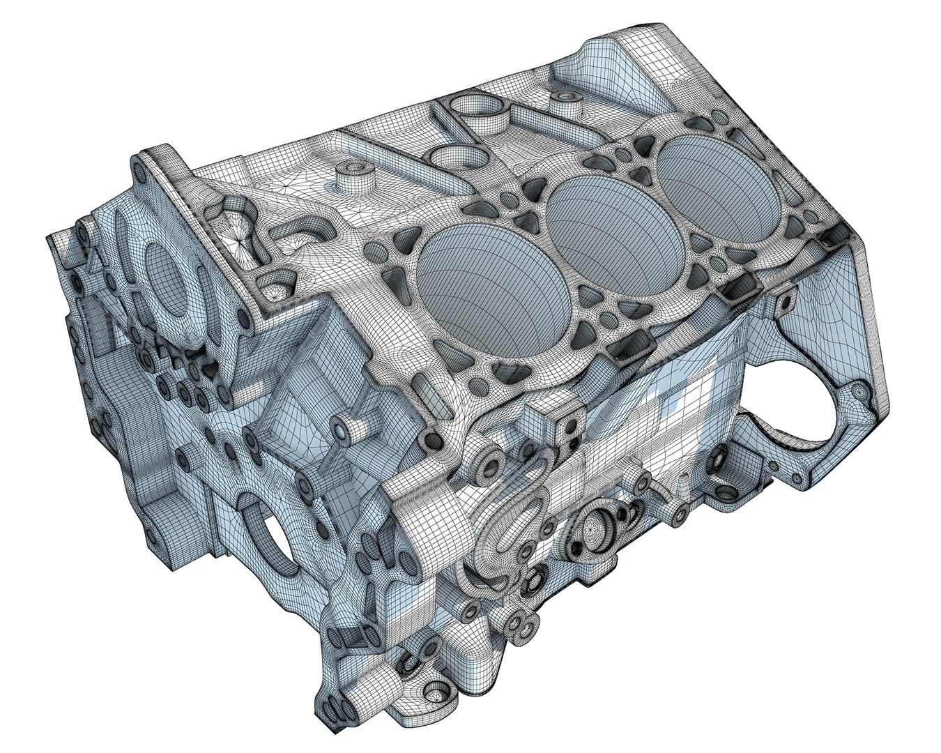 3D Model V6 Engine Block - TurboSquid 1346357