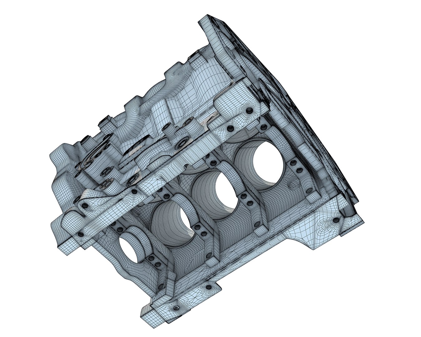 3D Model V6 Engine Block - TurboSquid 1346357