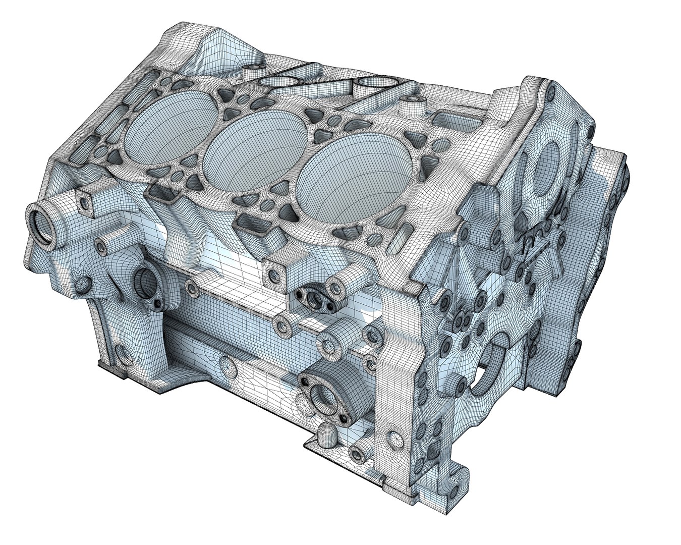 3D Model V6 Engine Block - TurboSquid 1346357