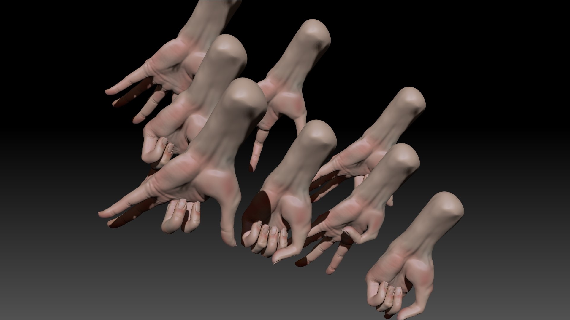3D Female Pro Hand Gestures Sculpt Project - TurboSquid 2052472