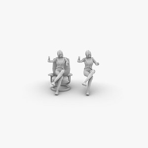 Girl Selfie 3D model