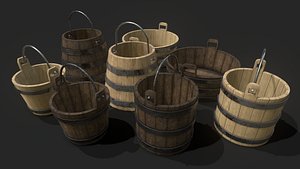 3D Bucket Pack model