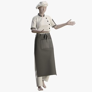 3D chef outfit with texture