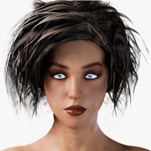Nude Ebony Female Fully Rigged