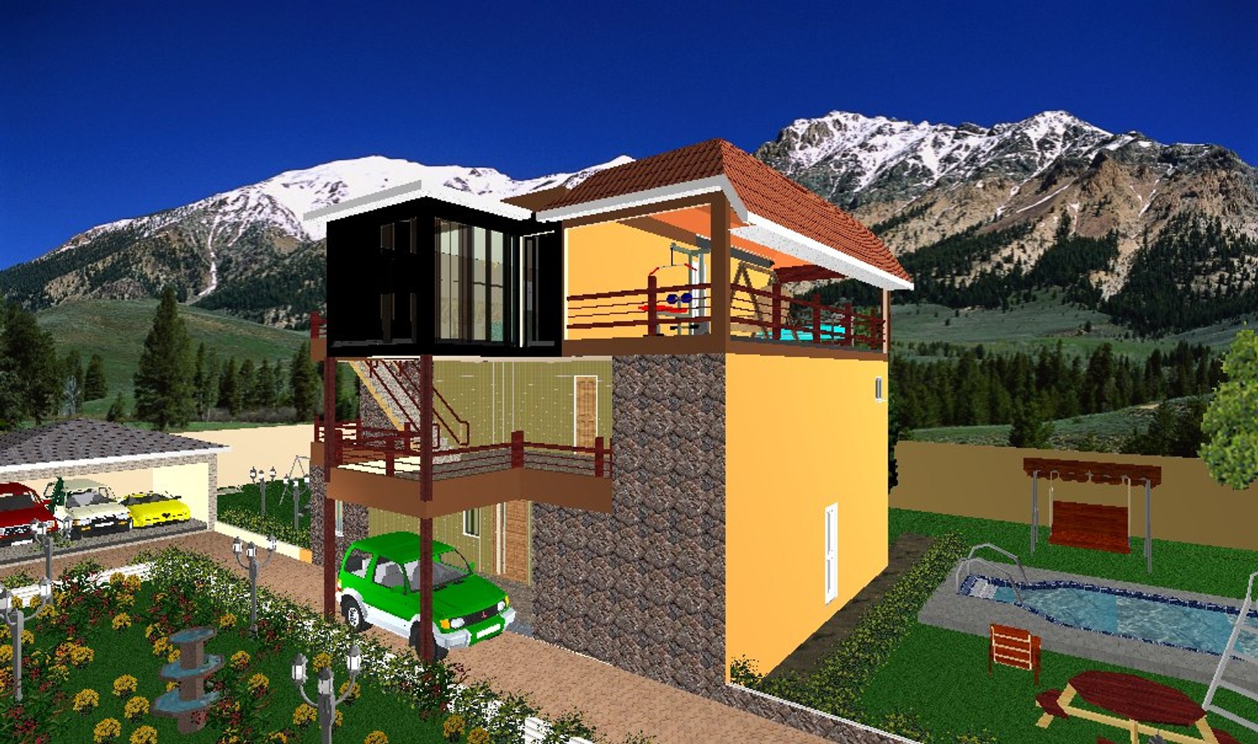 Indian Houses 3d Model