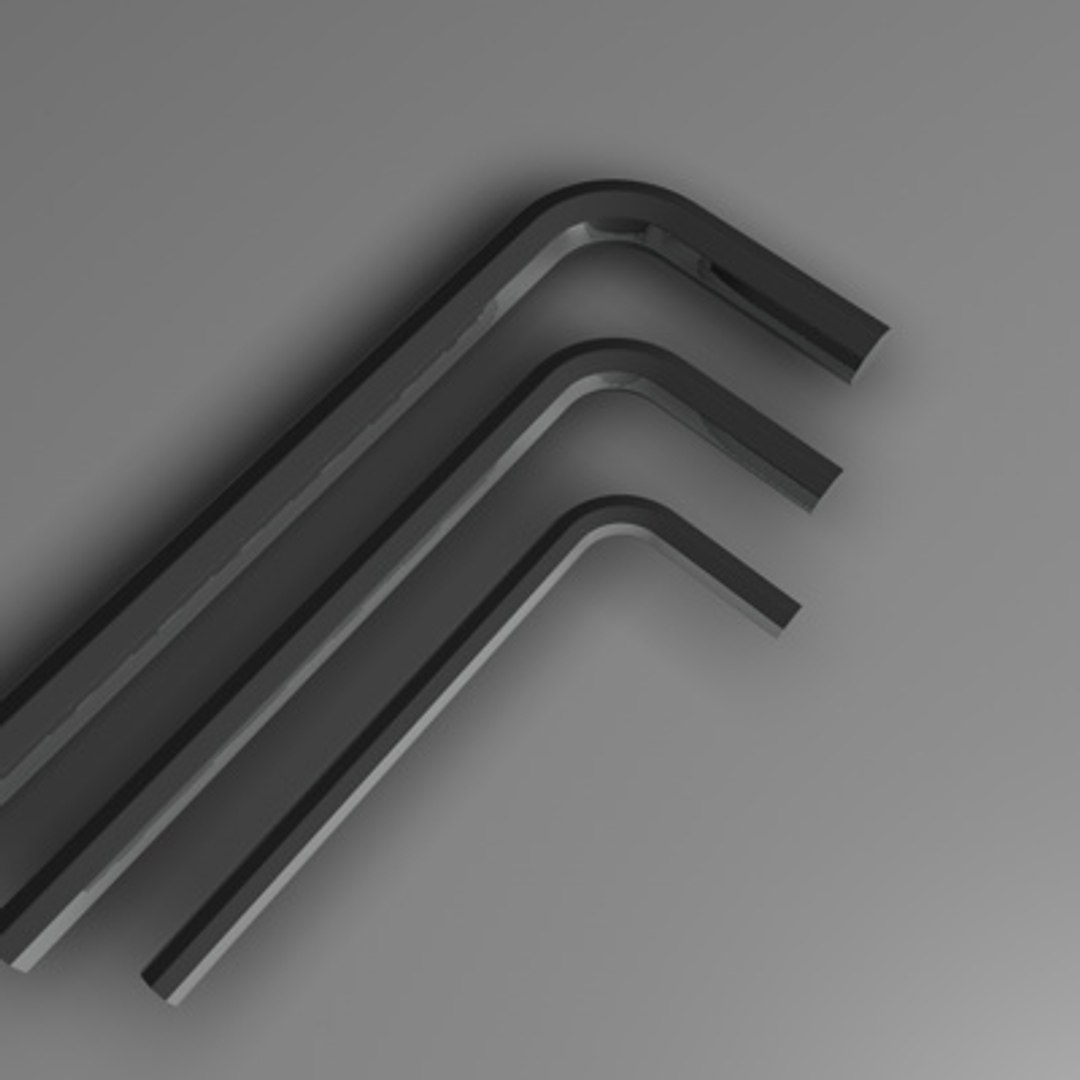 set allen wrenches 3d c4d