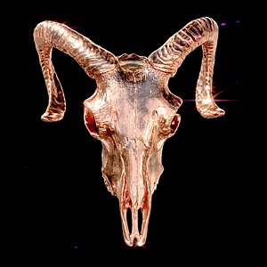 goat skull element jewelry 3D