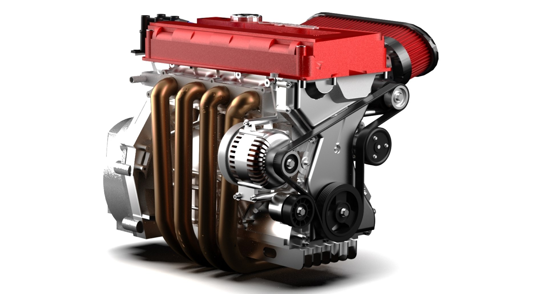 Honda B16B18A VTEC Engine 3D Model - TurboSquid 2307165