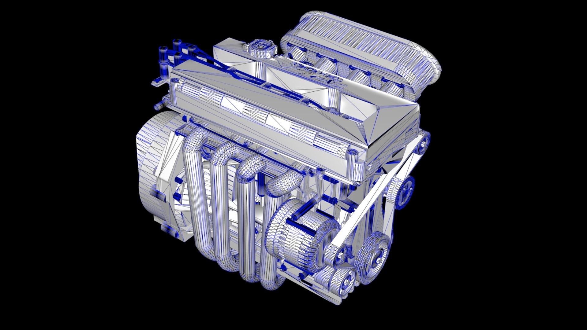 Honda B16B18A VTEC Engine 3D Model - TurboSquid 2307165