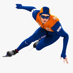 Speed Skater Animated HQ Editorial License