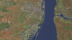 Liverpool England - city and urba 3D