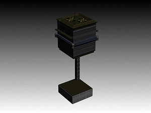 3d sci-fi guard tower maelstrom model