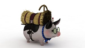3D Cartoon pig