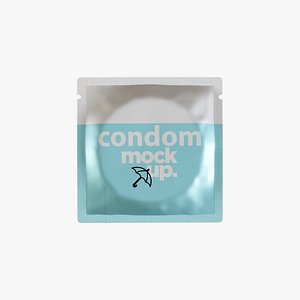 3D model condom package