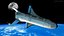 robotic spacecraft space rocket 3D model