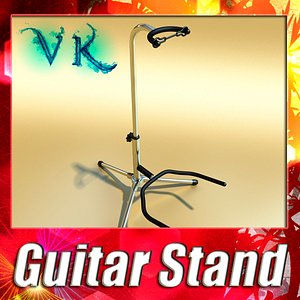 max photorealistic guitar stand