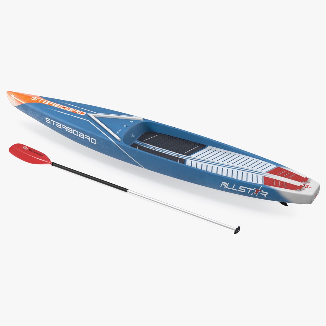 Starboard Allstar Race Paddle SUP Board 3D model preview