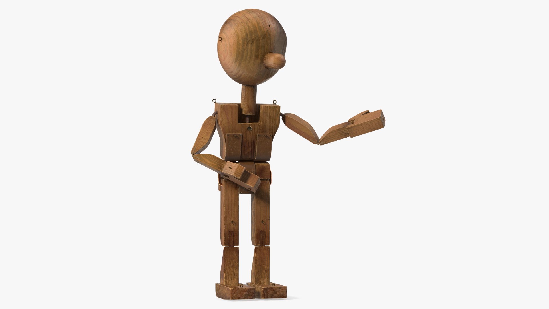 Dirty Wood Character Shows 3D model preview