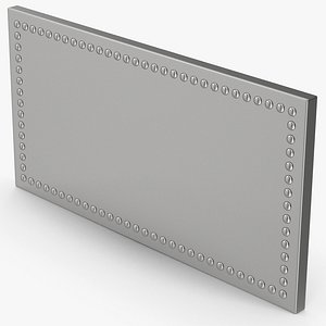 Riveted Metal Plate 3D model