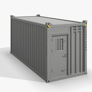 Modular Utility Container Unit Gray 3D