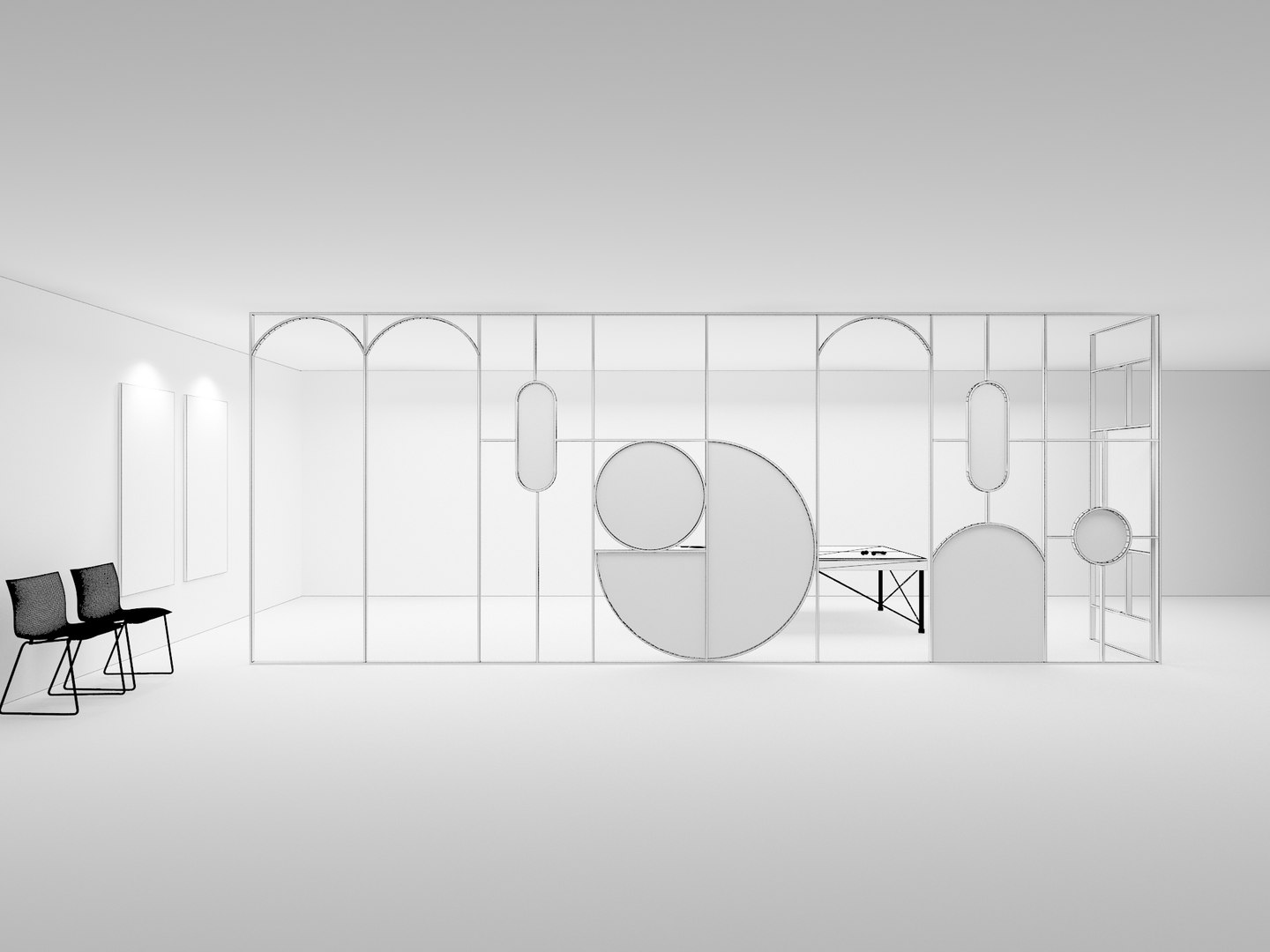 Retro Screen partition 3D model TurboSquid 2162490