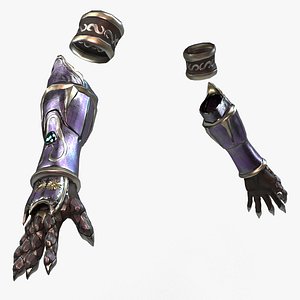 3D Elf Female Hand Armor Set