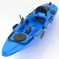 Kayak for fishing with an electric motor Haswing Winix HB-54601 Blue 3D model