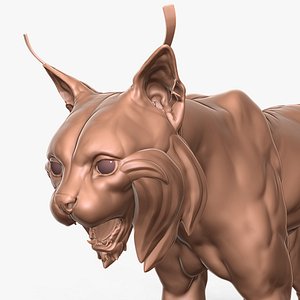 3D Canadian Lynx Primary Forms Zbrush Sculpt