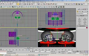 3d football animation helmets model