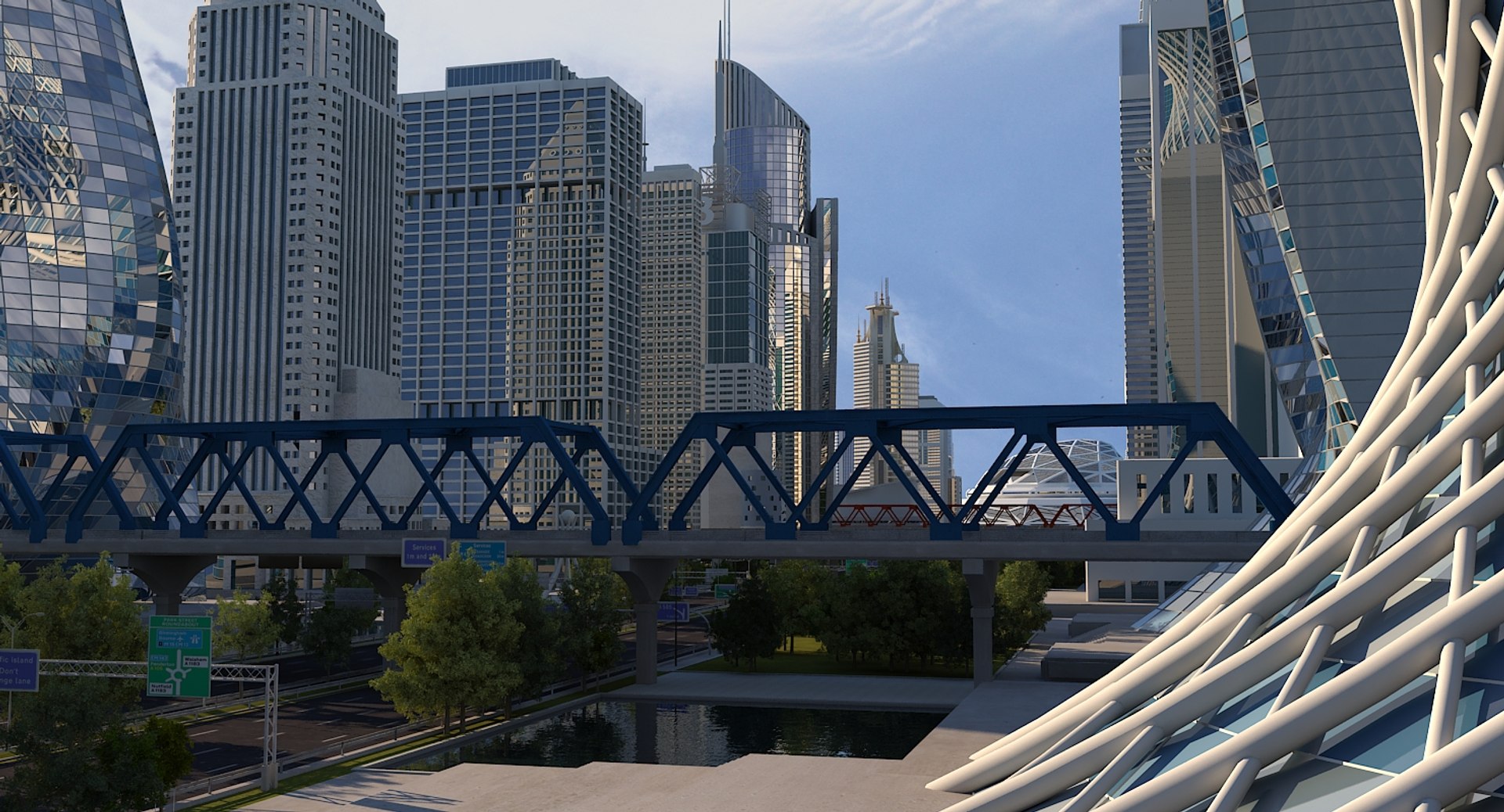 Definition cityscape 3D model - TurboSquid 1375888