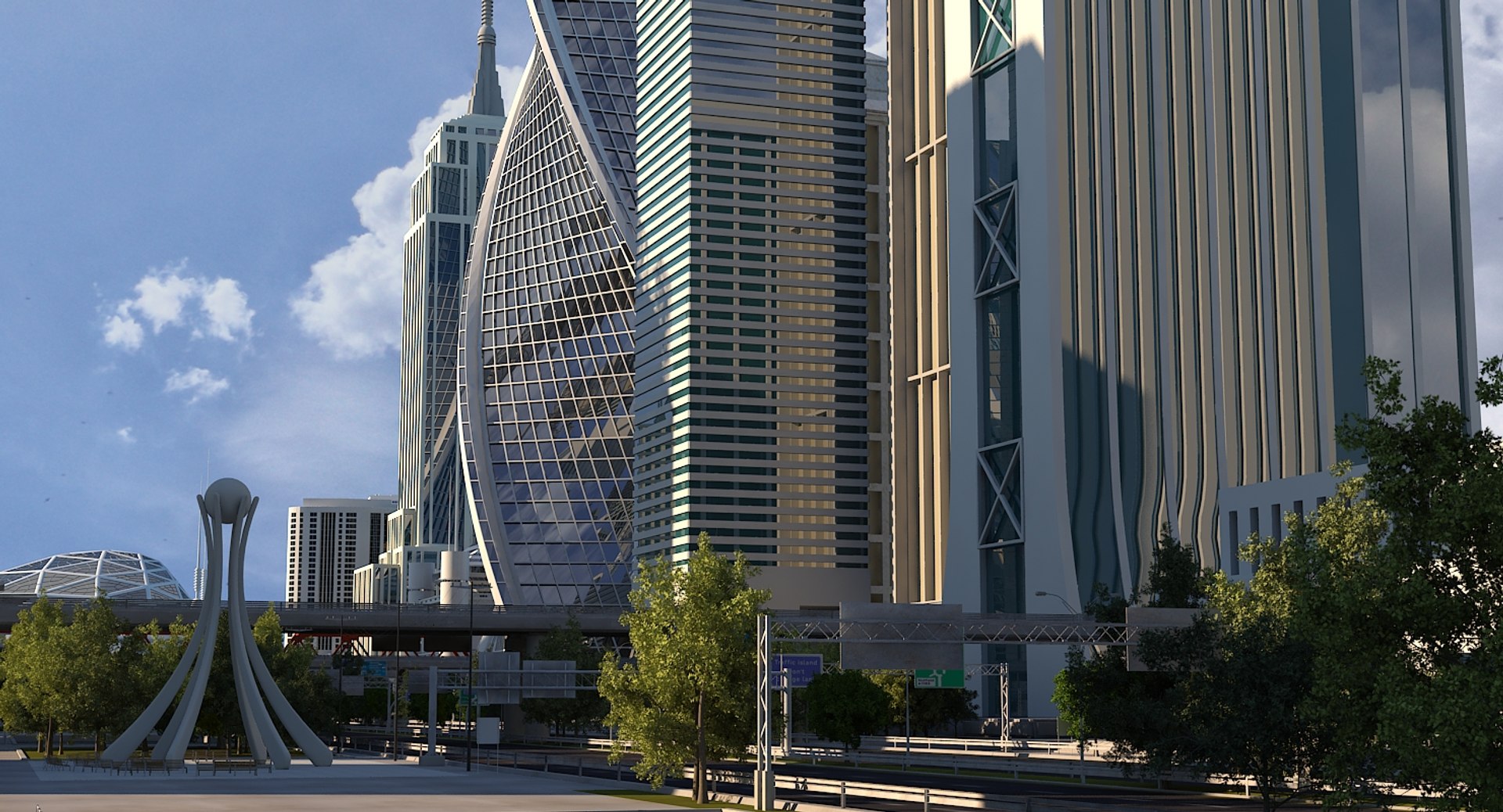 Definition cityscape 3D model - TurboSquid 1375888