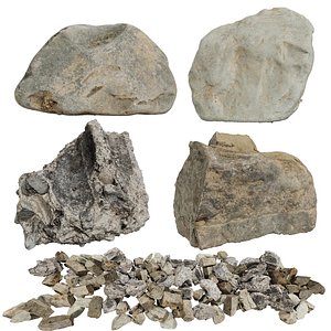 3D 3D Scanned Stone 03 - 4K PBR Texture model