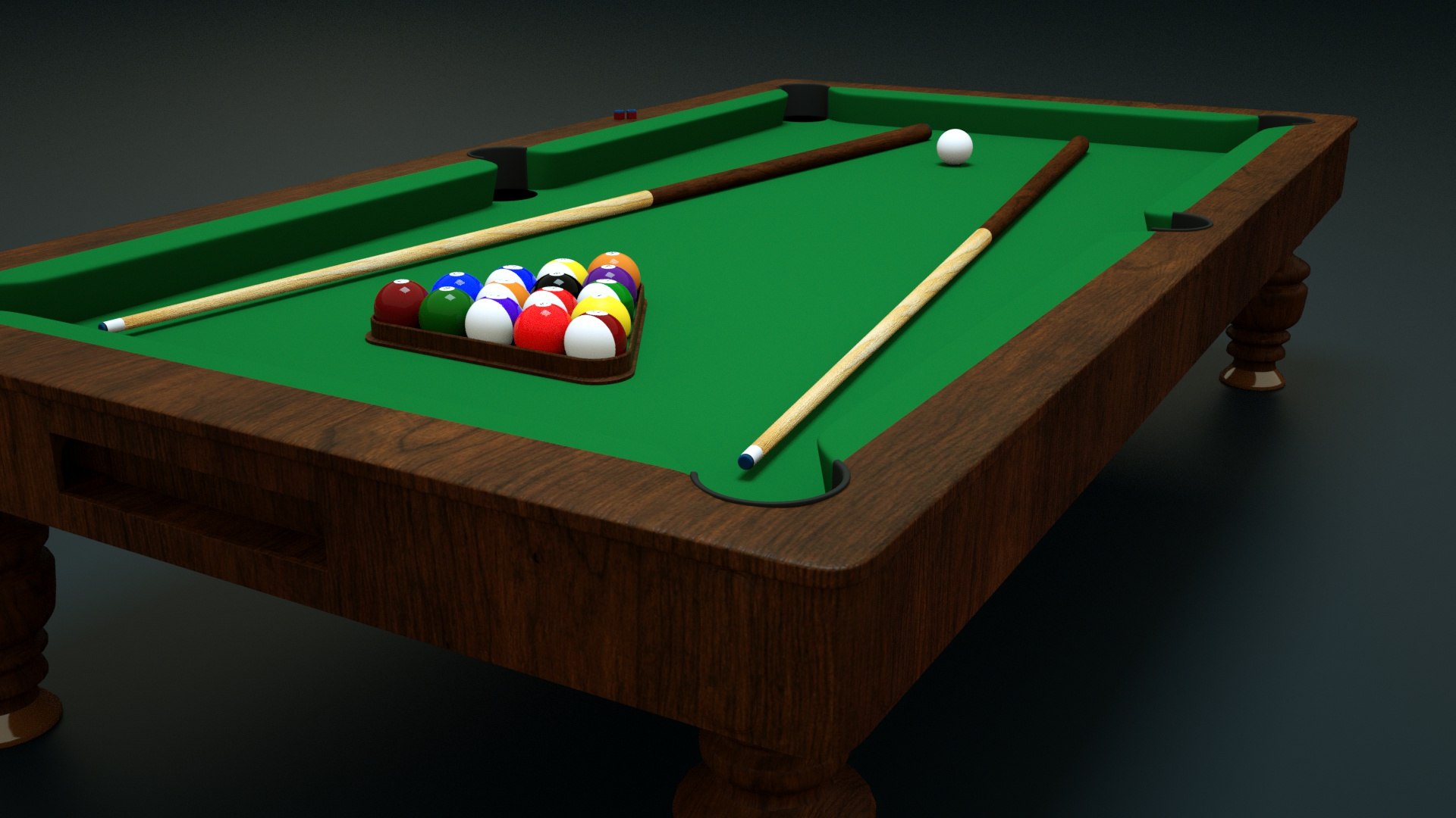 billiards table 3d model