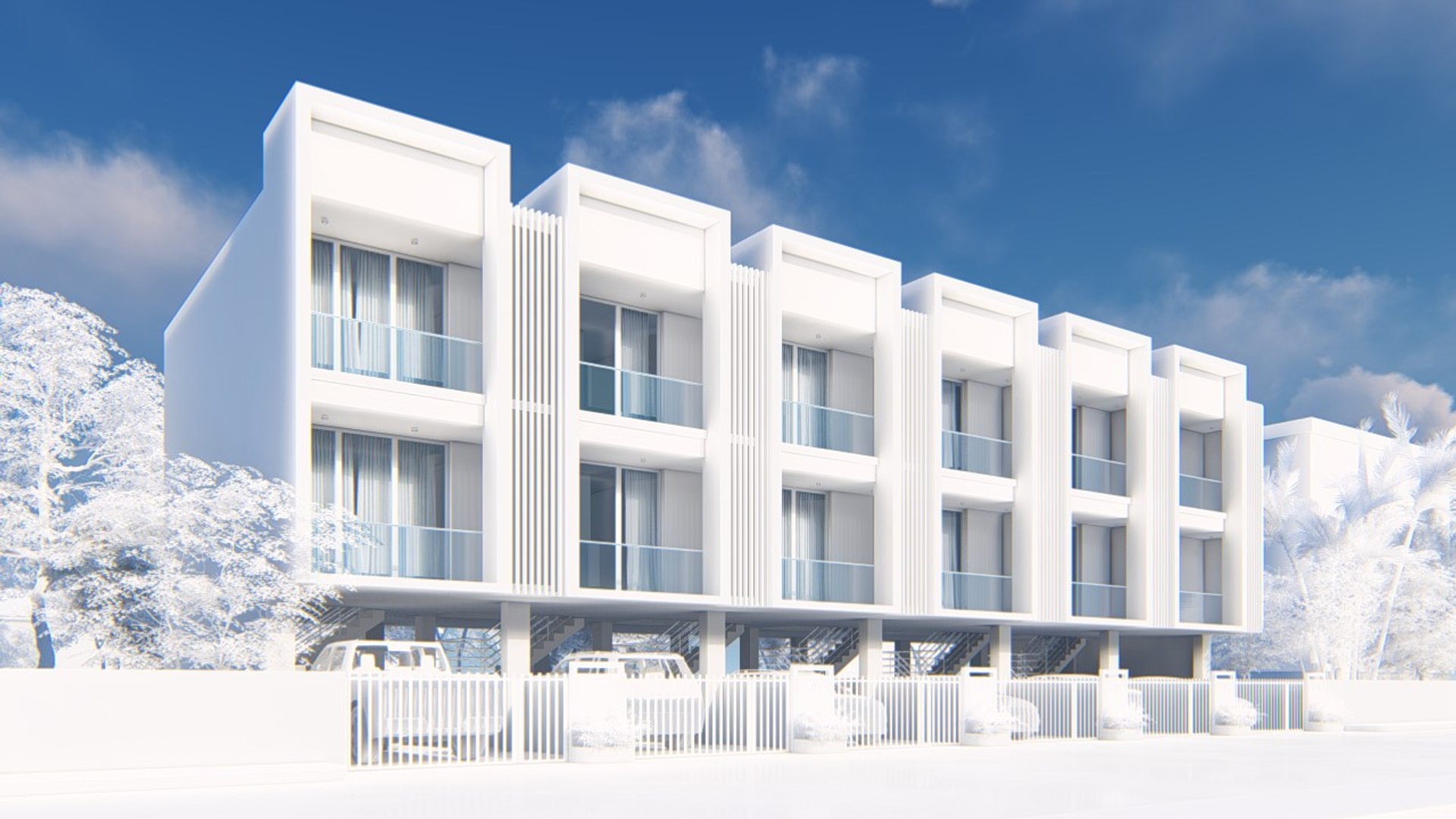 Row House Model - TurboSquid 1508155