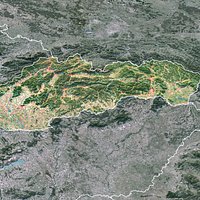 Slovakia Map - 14K Realistic Satellite Terrain - Elevation