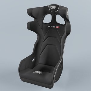 OMP HTE-R CARBON Black Seat 3D model