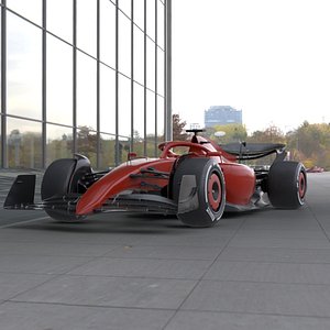 F1 Racing Car with all Tyre 3D model